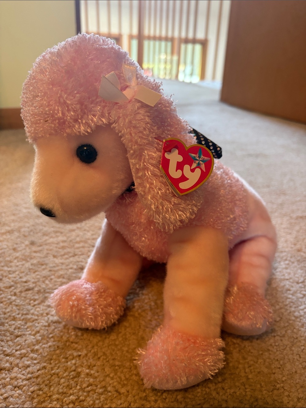 Ty Pink Plush Poodle Dog Toy